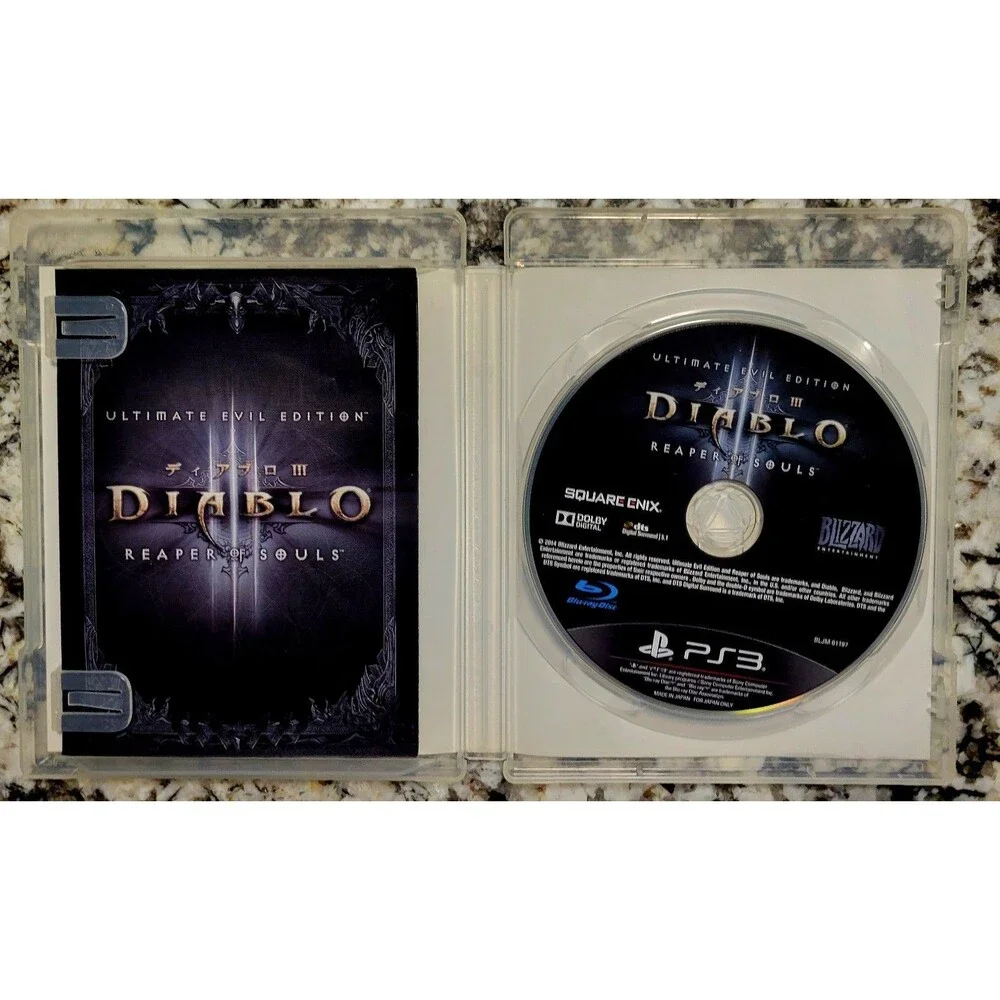 SONY PLAYSTATION 3 PS3:DIABLO REAPER OF SOULS (JAPANESE),CIB,CLN DISC, FAST SHIP